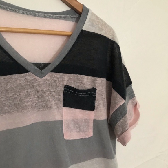 Striped Sheer T-Shirt - Picture 2 of 3
